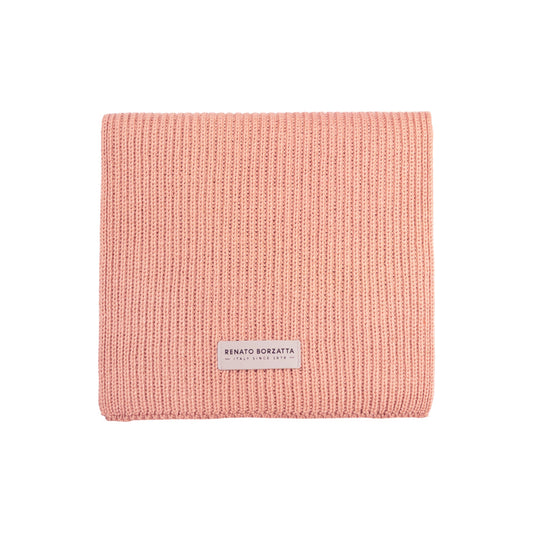 RB5002BJ | CERVINO Wool Blend Knit Scarf Made in Italy, Pink-1