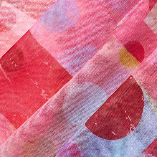 Geometric Ruby Red - Soft Scarf-1