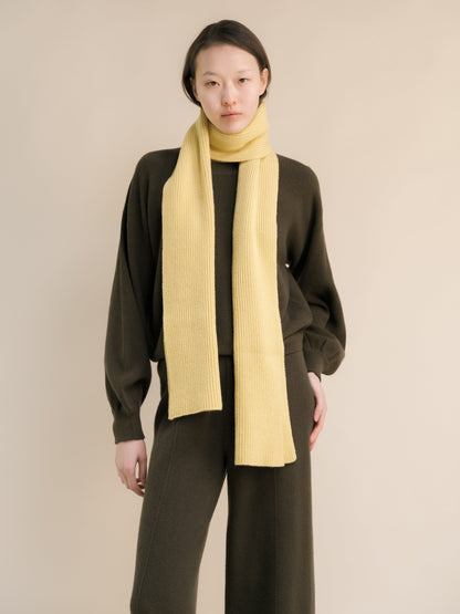 Cashmere Mix Ribbed Scarf-6