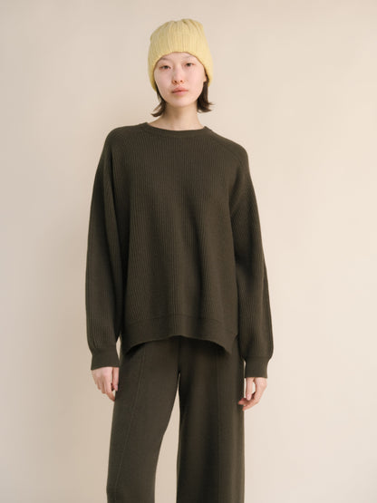 Cashmere Mix Ribbed Beanie-16