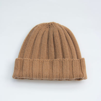 Cashmere Mix Ribbed Beanie-11