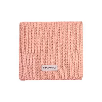 RB5002BJ | CERVINO Wool Blend Knit Scarf Made in Italy, Pink-1