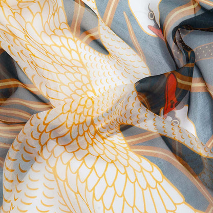 Swan - 100% Pure Silk Scarf-3