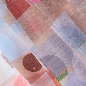 Geometric Beige - Soft Scarf-1