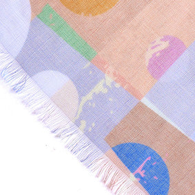 Geometric Beige - Soft Scarf-3