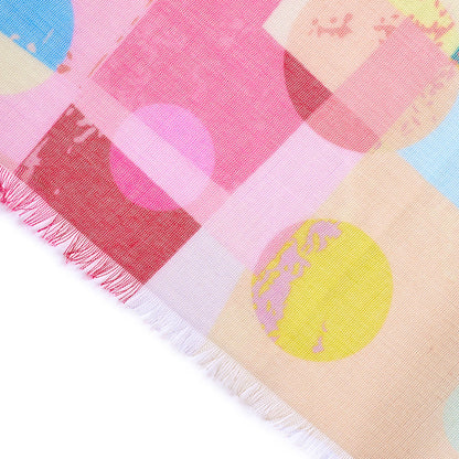 Geometric Ruby Red - Soft Scarf-2